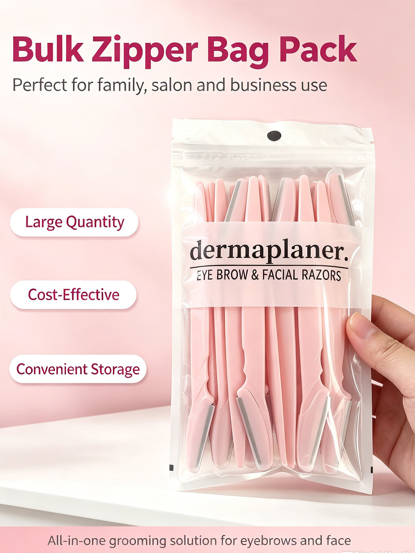 Body Trimmer - Bottled Eyebrow Razor Set, with Storage