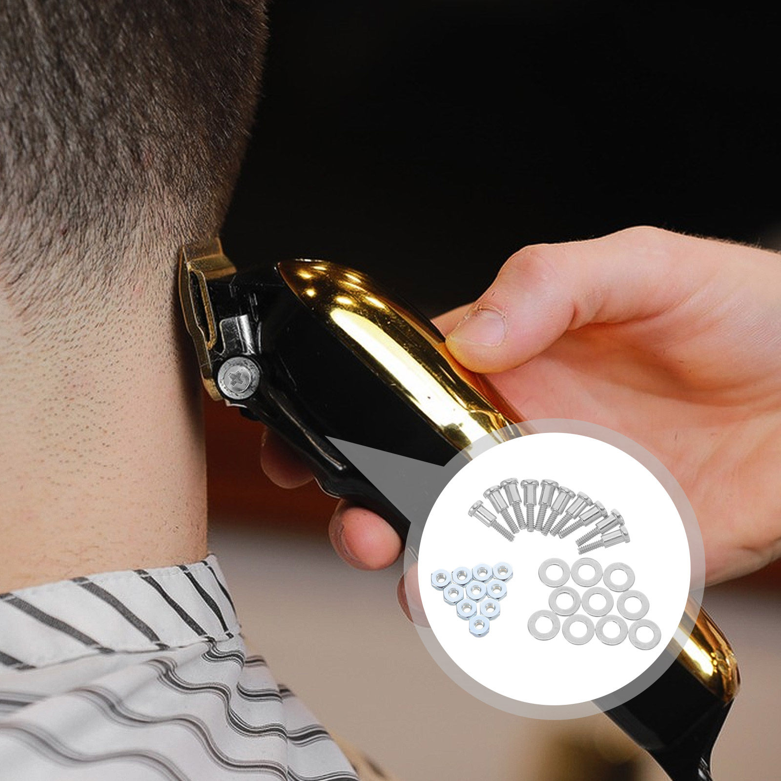 Hair Clipper - 10Sets Hair Trimmer Screws Adjustment Rod