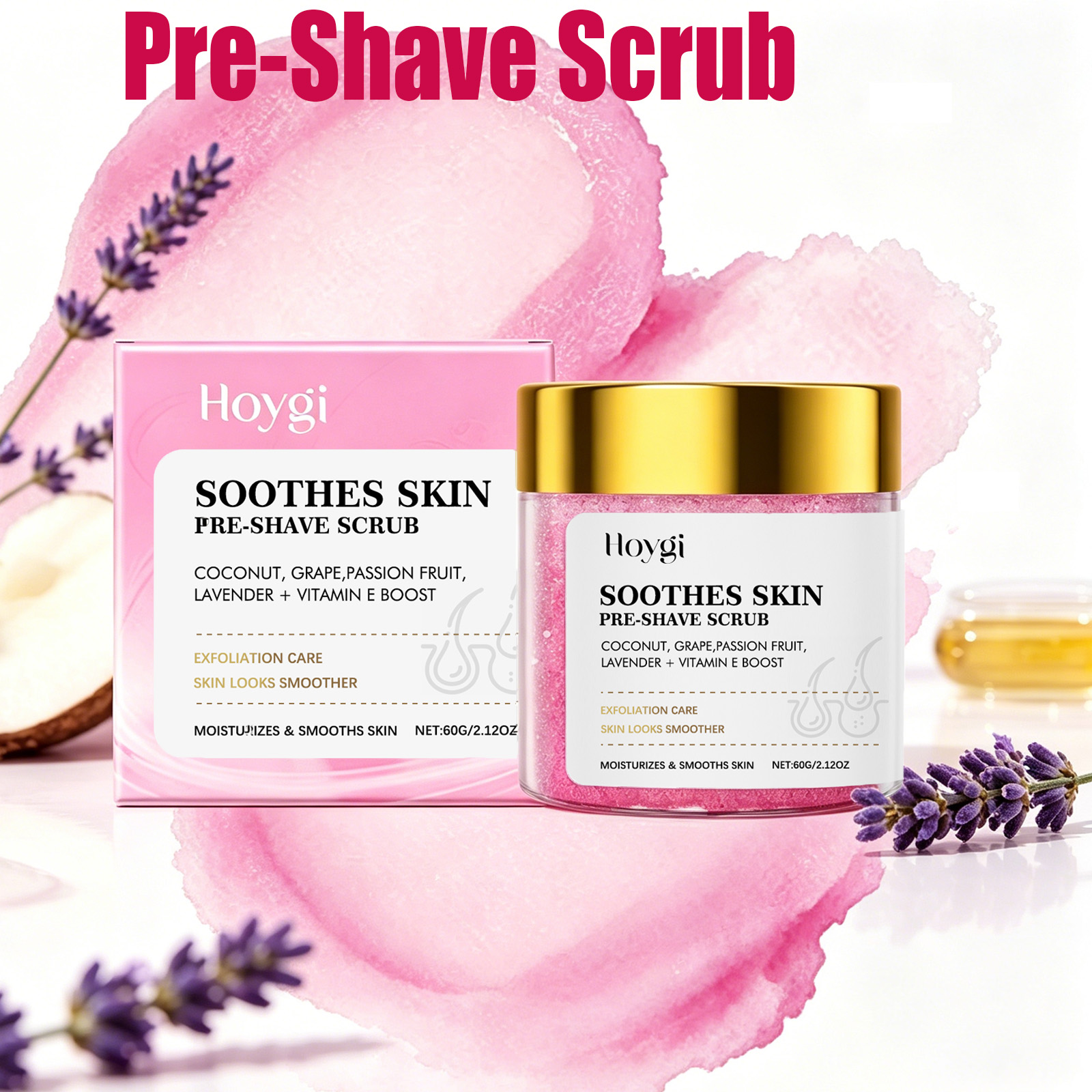 Shaving Cream - Pre-Shave Scrub Gentle Exfoliating Body Scrub