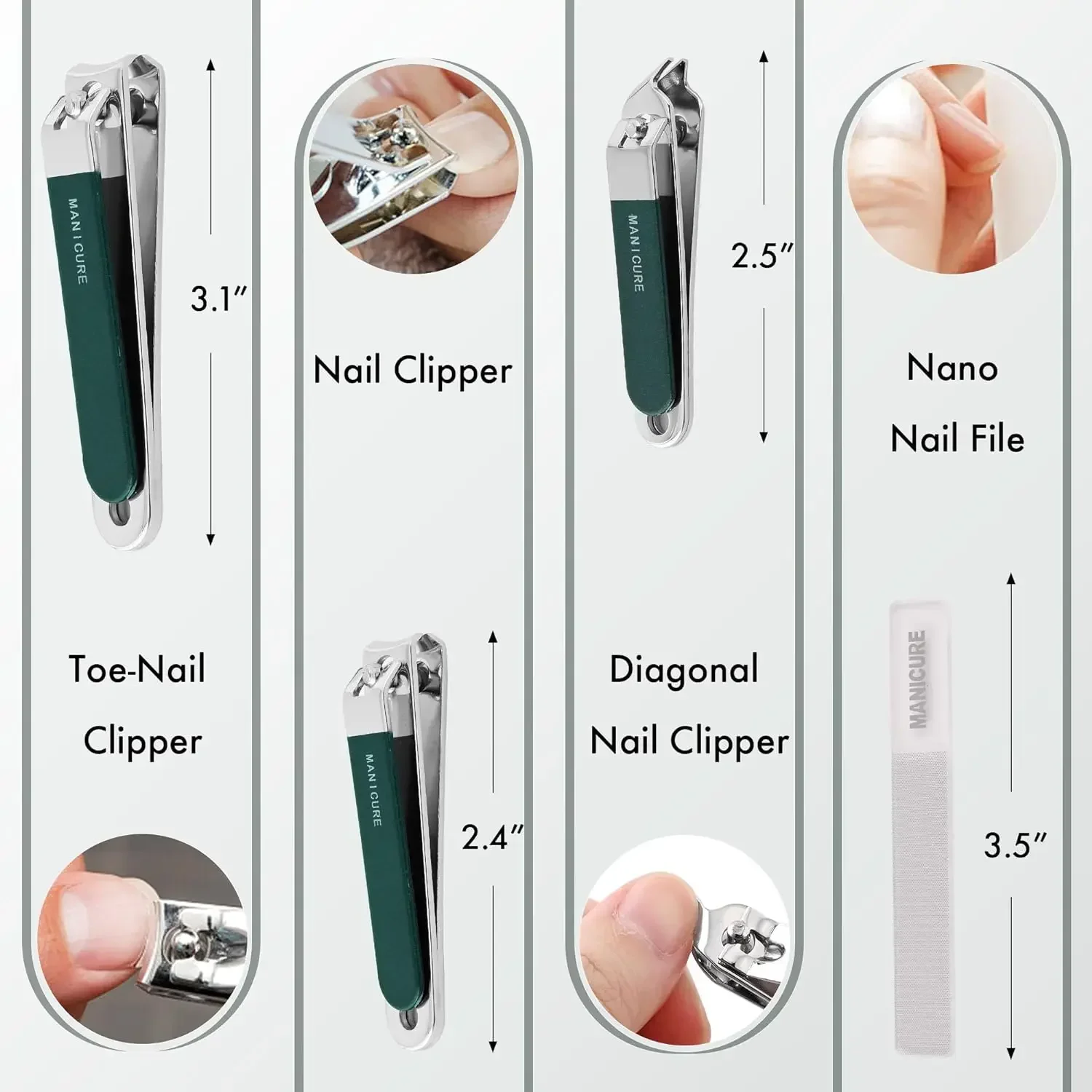 4 Pcs Men/Women Nail Clippers  - Mens Grooming Travel Kit review and price