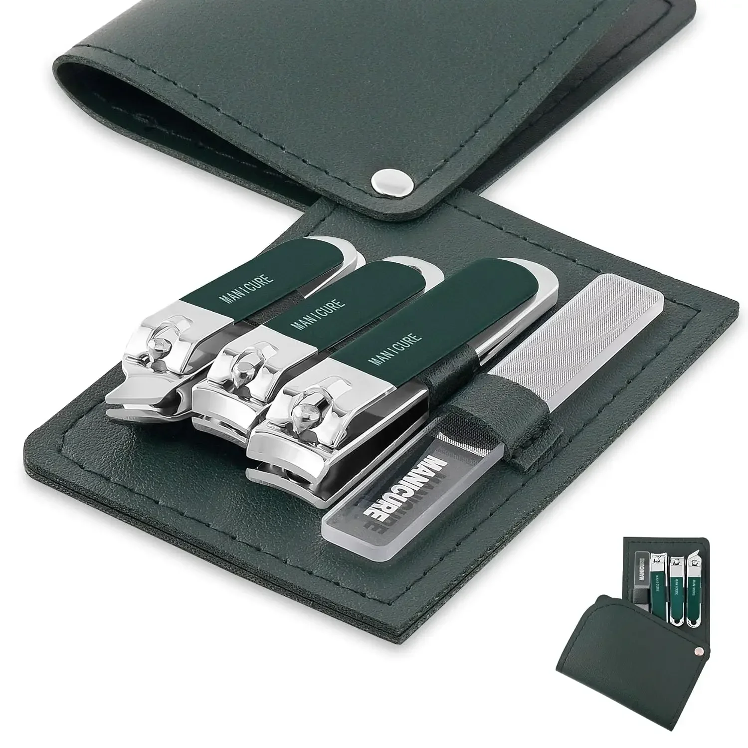 4 Pcs Steel Nail Clipper Manic - Mens Grooming Travel Kit review and price