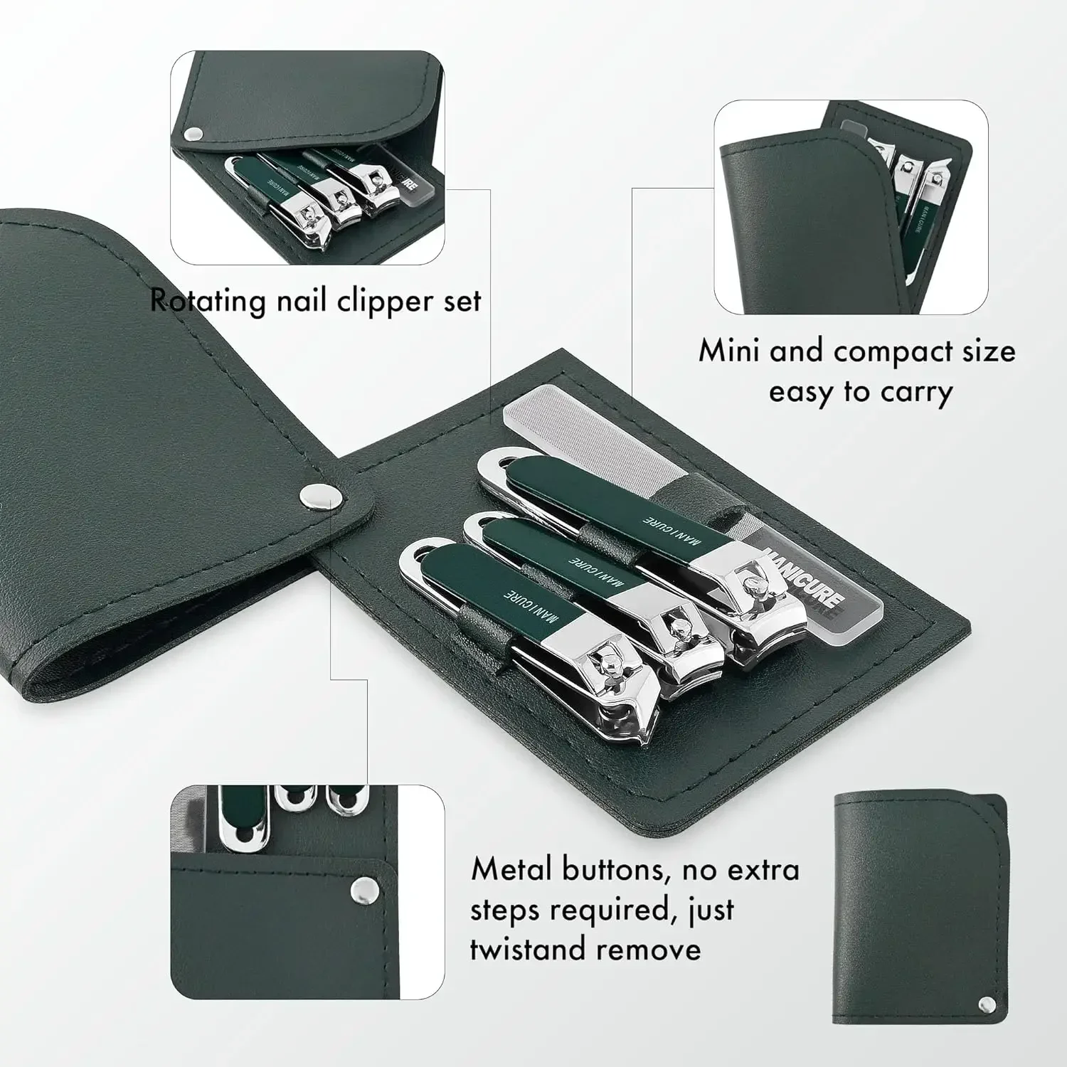 ,4 Pcs Men/Women Nail Clippers - Mens Grooming Travel Kit review and price