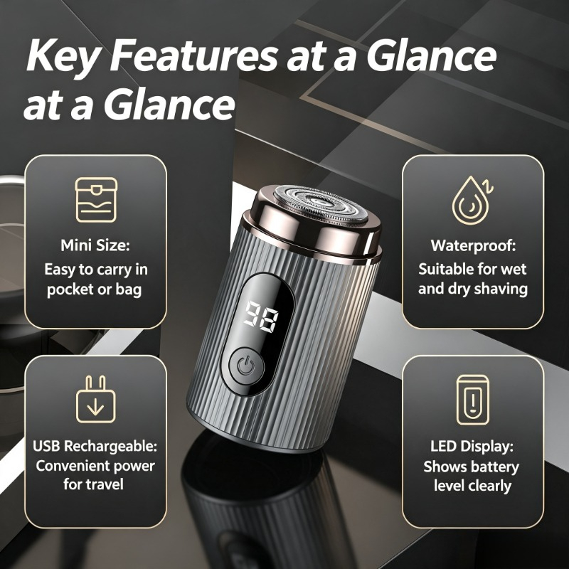 2026 Mini Electric Shaver Port - Mens Grooming Travel Kit review and price