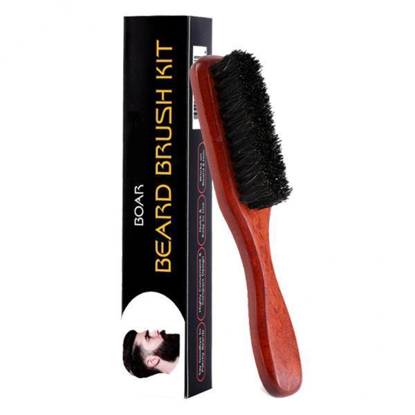 Soft Wooden Beard Brush Men Gr - Mens Grooming Travel Kit review and price