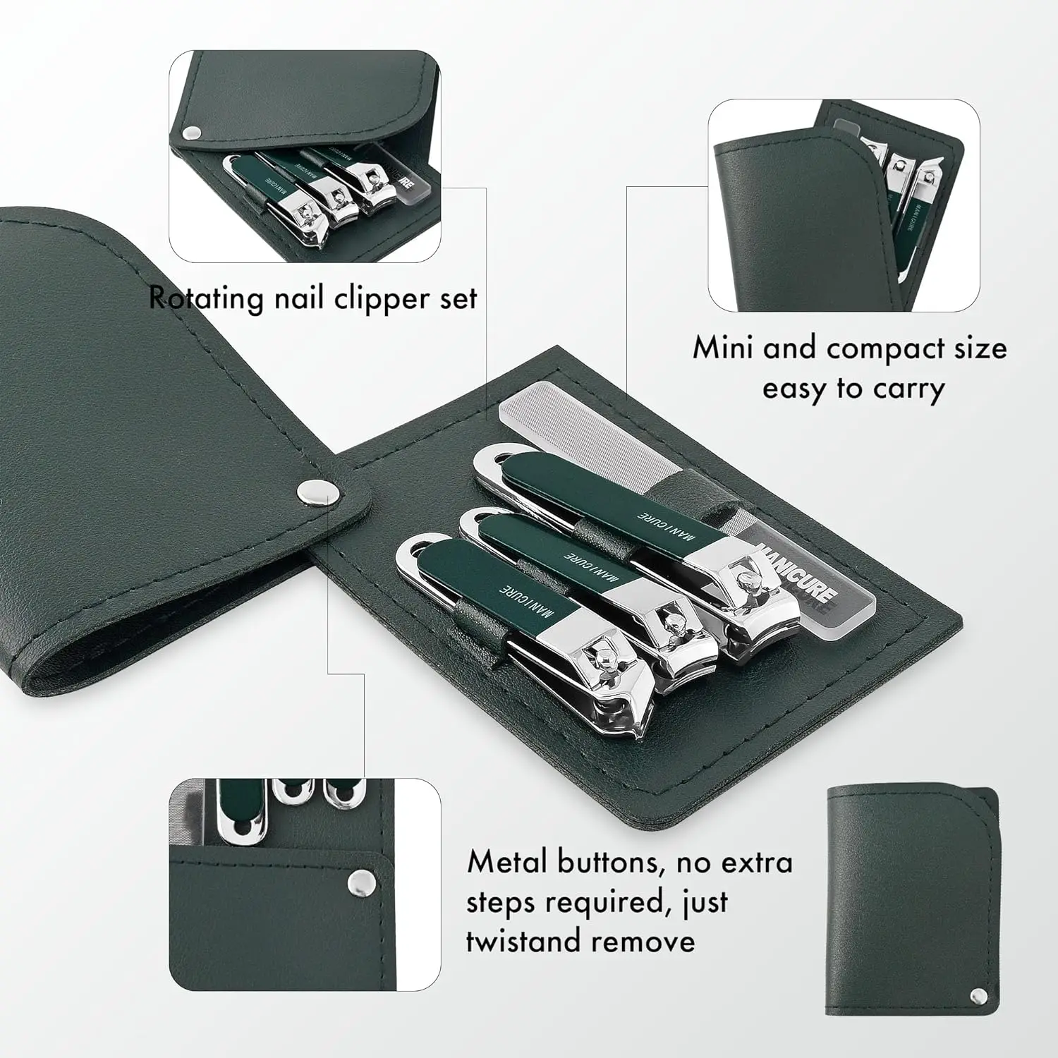 4 Pcs Men/Women Manicure Trave - Mens Grooming Travel Kit review and price