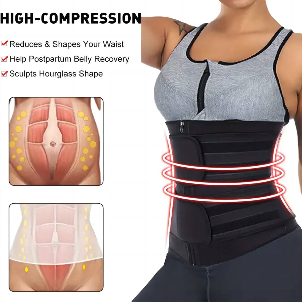 Women Waist Trainer Belt Doubl - Body Trimmer review and price