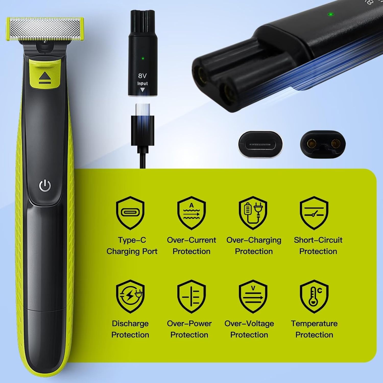 8V HQ850 Type-C Shaver Charger - Electric Shaver Rotary review and price