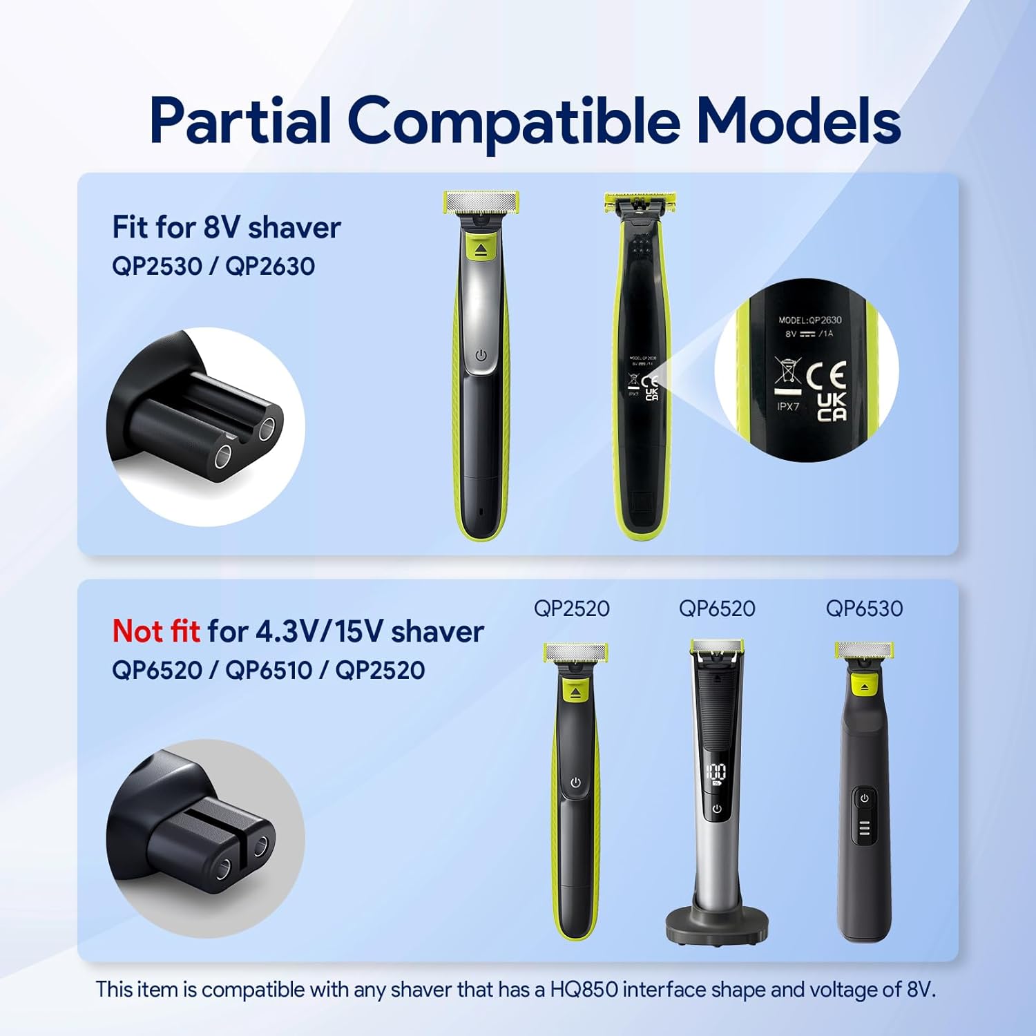 8V HQ850 Type-C Shaver Charger - Electric Shaver Rotary review and price