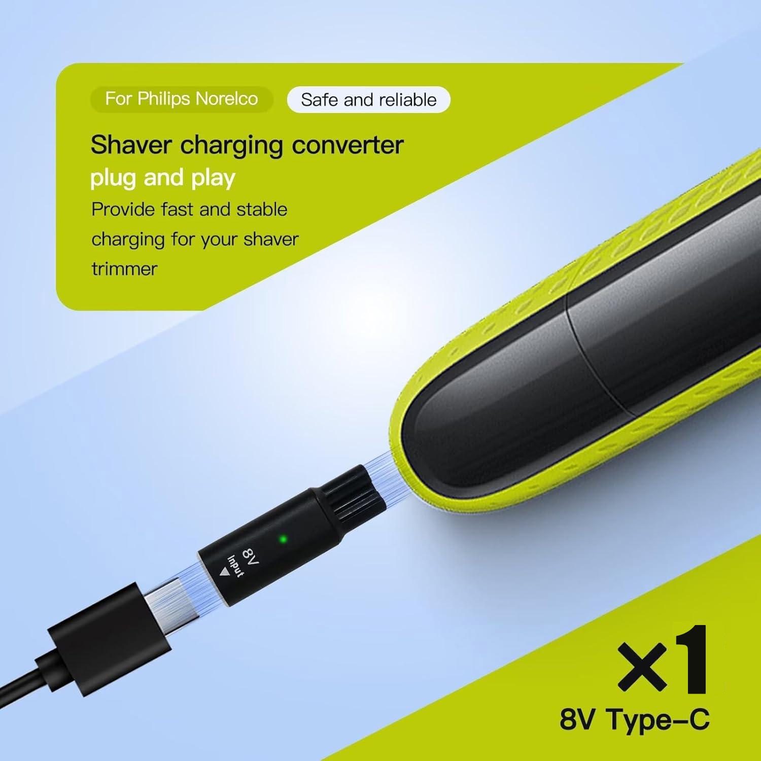 8V HQ850 Type-C Shaver Charger - Electric Shaver Rotary review and price