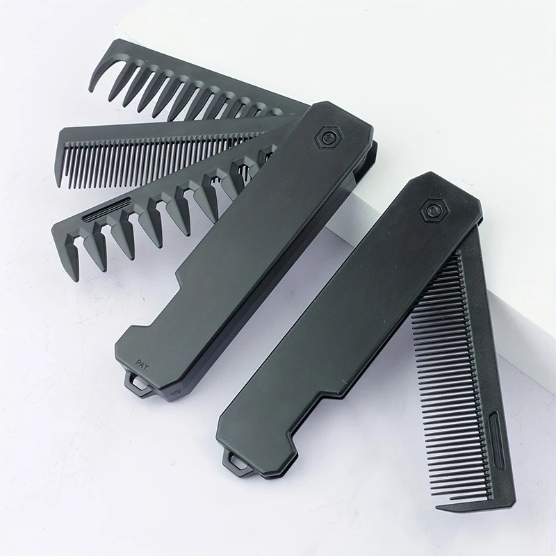 3-in-1 Folding Beard Comb for  - Mens Grooming Travel Kit review and price
