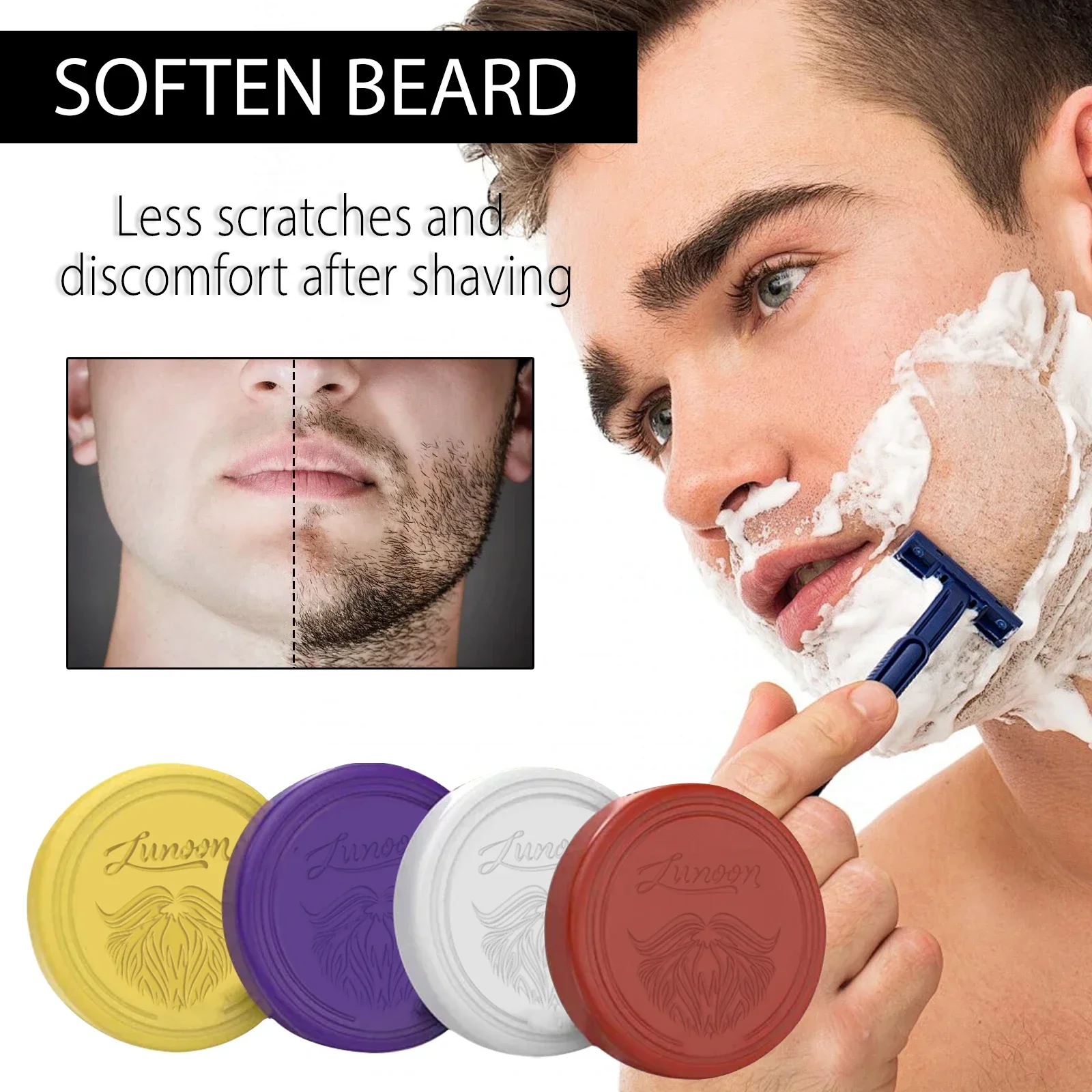4/1pcs Mens Beard Shaving Soap - Shaving Cream review and price