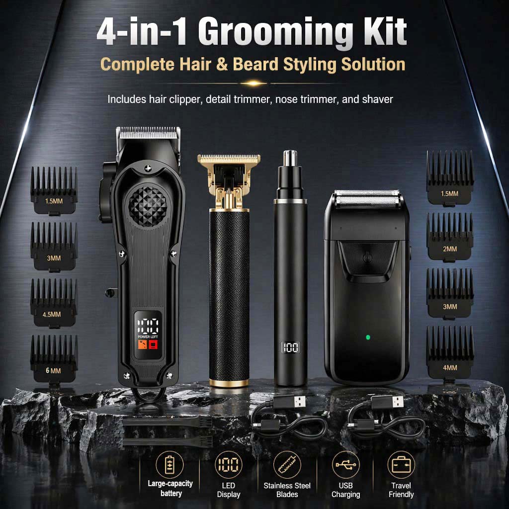 4-in-1 Men's Hair Clipper Set  - Electric Shaver Rotary review and price