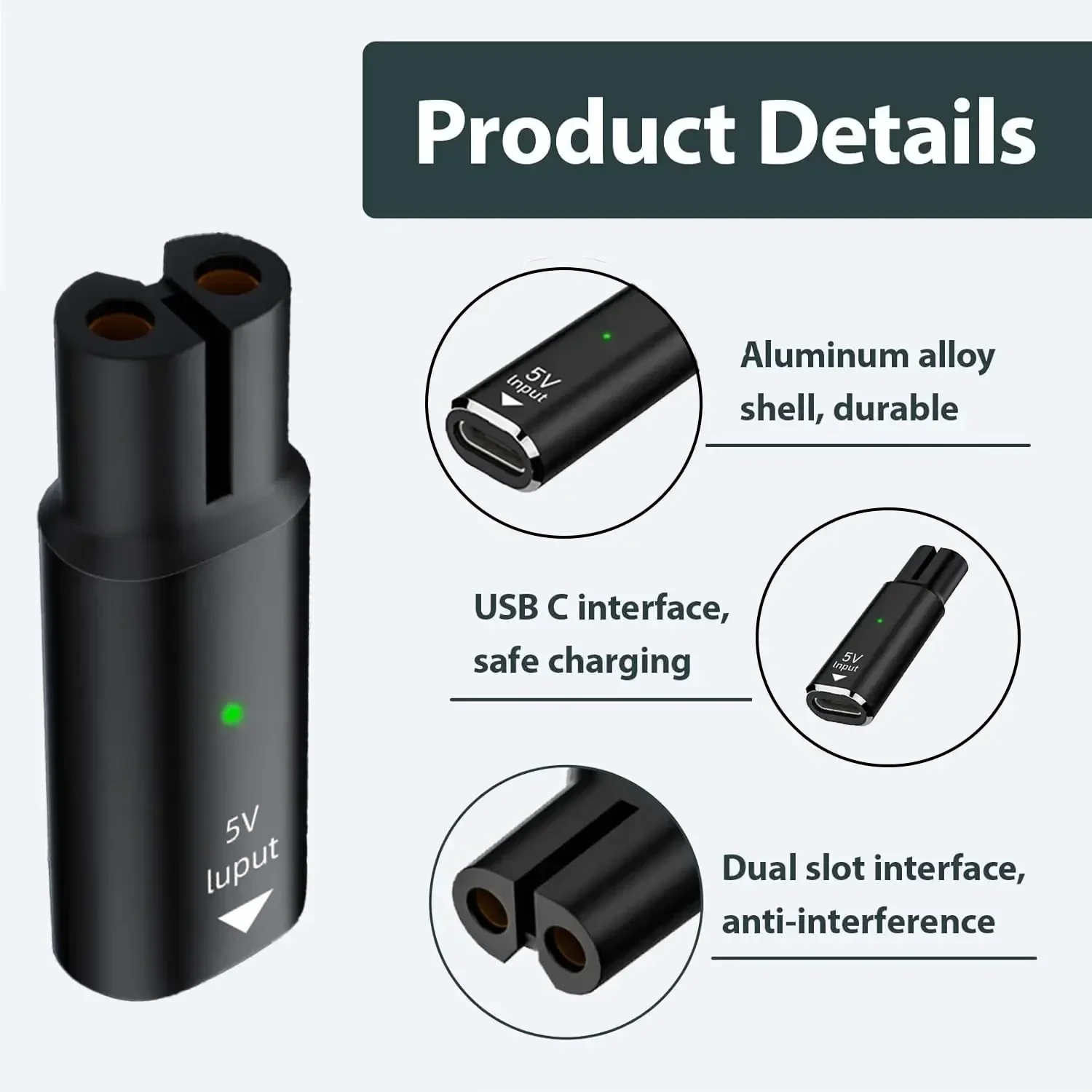 5V Type-C Shaver Adapter Charg - Beard Trimmer review and price