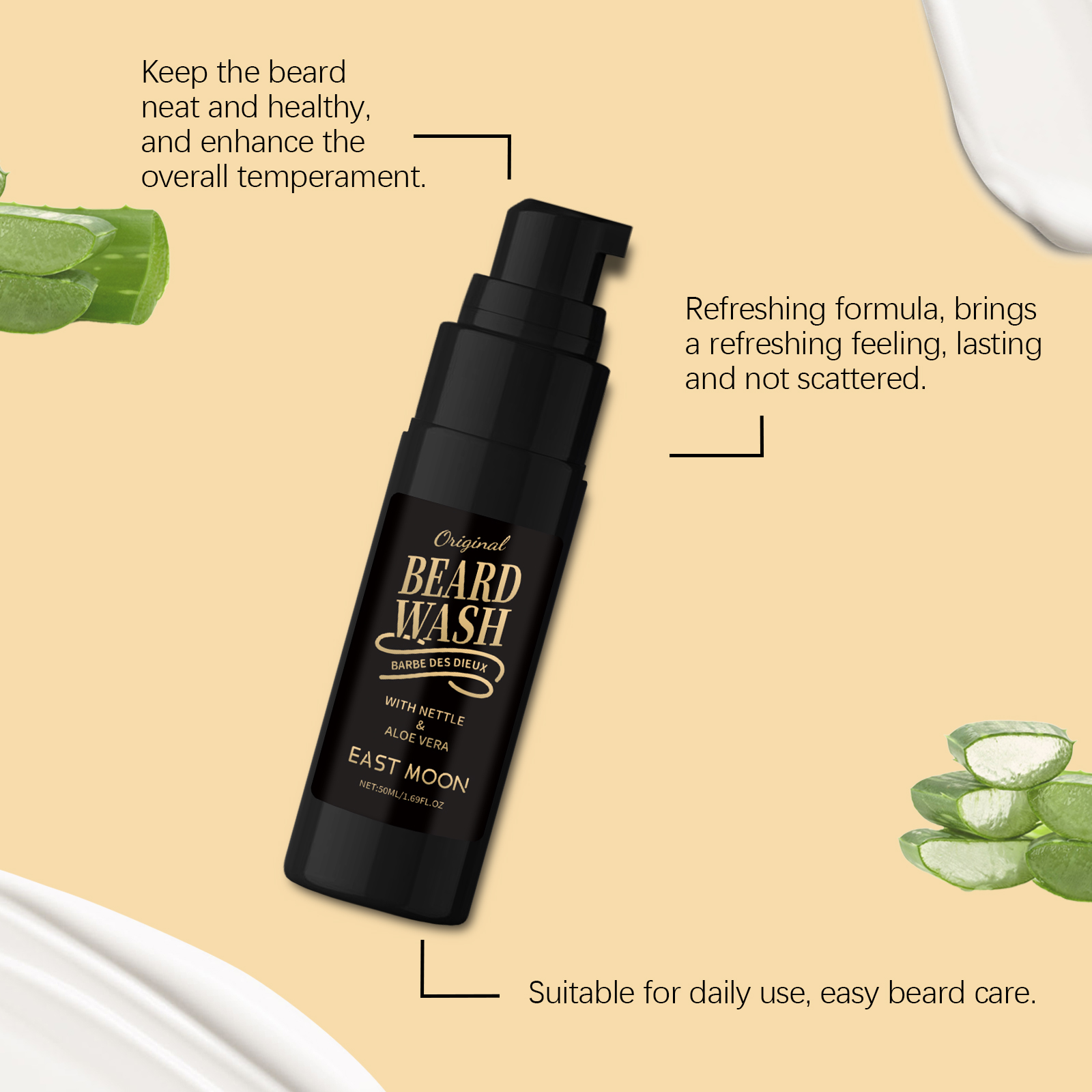 50ML Men Bubble Beard Wash Gel - Beard Oil review and price